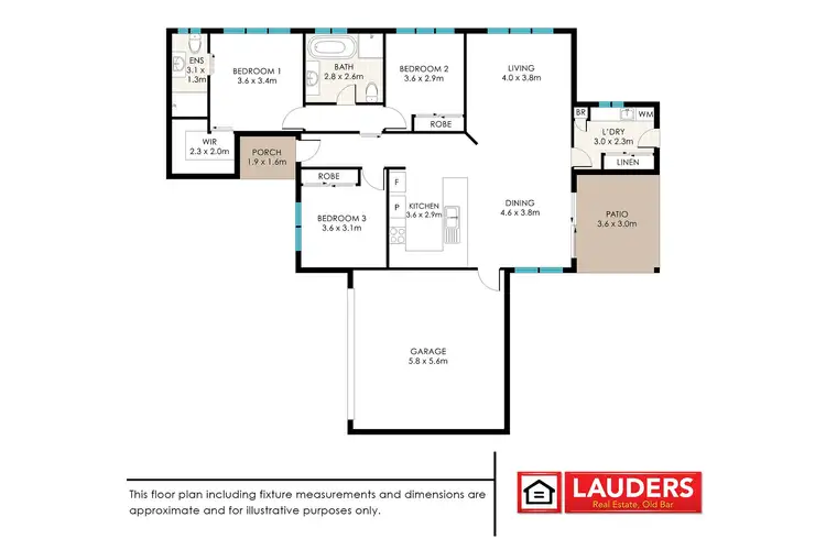 Floorplan of Homely semi-detached listing, 2/15 Tropicbird Crescent, Old Bar NSW 2430