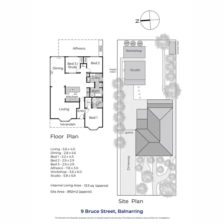 Floorplan of Homely house listing, 9 Bruce Street, Balnarring VIC 3926