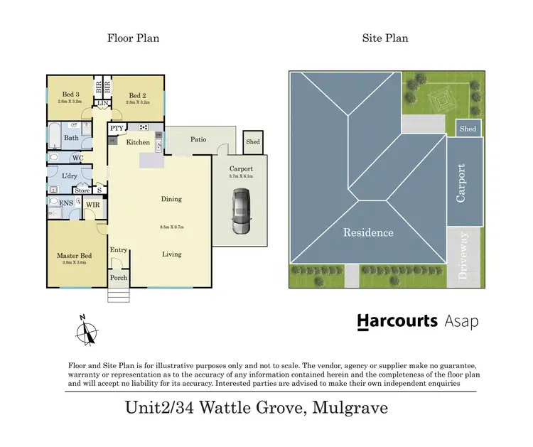 Floorplan of Homely house listing, 2/34 Wattle Grove, Mulgrave VIC 3170