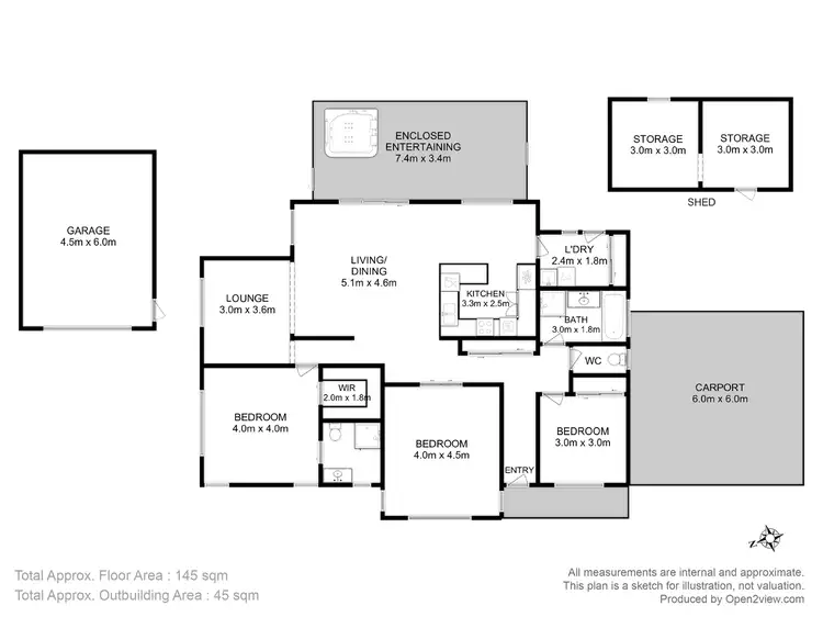 Floorplan of Homely house listing, 4 Chevalier Street, Campania TAS 7026