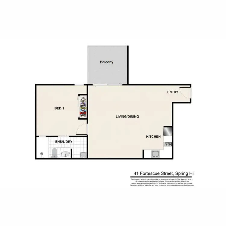Floorplan of Homely unit listing, 20/41 Fortescue Street, Spring Hill QLD 4000