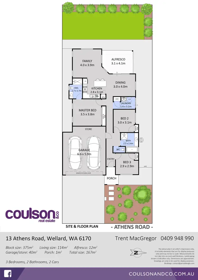 Floorplan of Homely house listing, 13 Athens Road, Wellard WA 6170