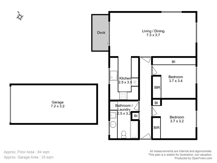 Floorplan of Homely apartment listing, 13/9 Alma Street, Bellerive TAS 7018