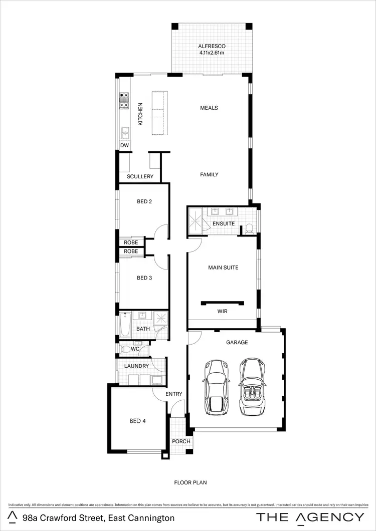 Floorplan of Homely house listing, 98a Crawford Street, East Cannington WA 6107