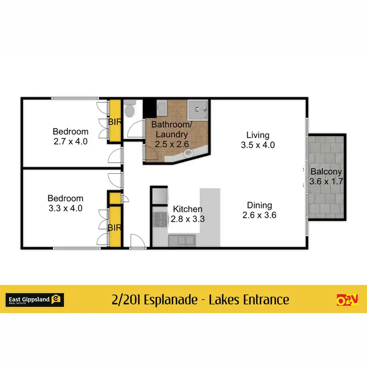 Floorplan of Homely apartment listing, 2/142 Marine Parade, Lakes Entrance VIC 3909