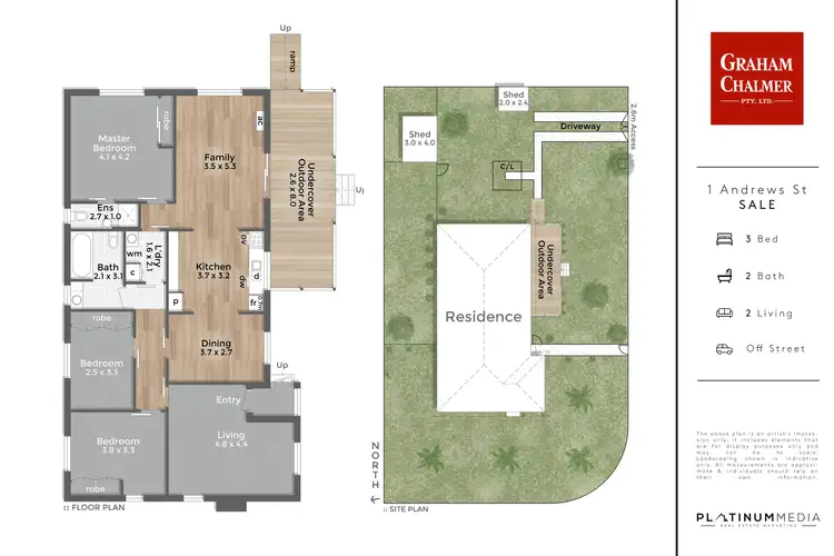 Floorplan of Homely house listing, 1 Andrews Street, Sale VIC 3850