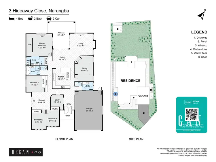 Floorplan of Homely house listing, 3 Hideaway Close, Narangba QLD 4504