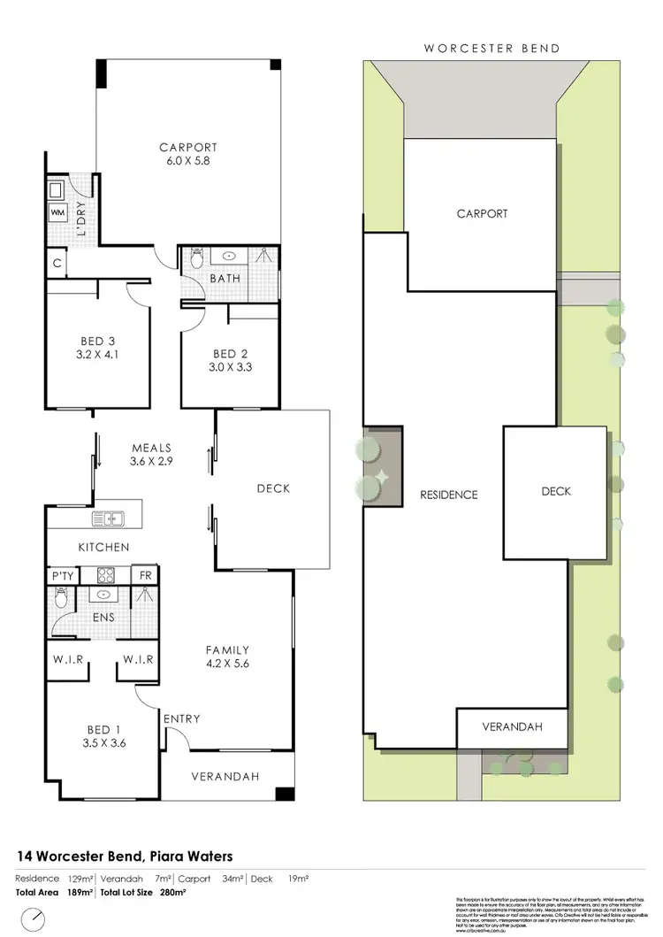 Floorplan of Homely house listing, 14 Worcester Bend, Piara Waters WA 6112