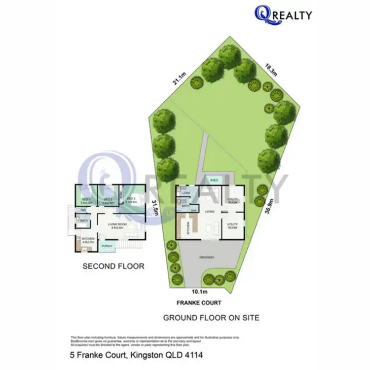 Floorplan of Homely house listing, .5 Franke Court, Kingston QLD 4114