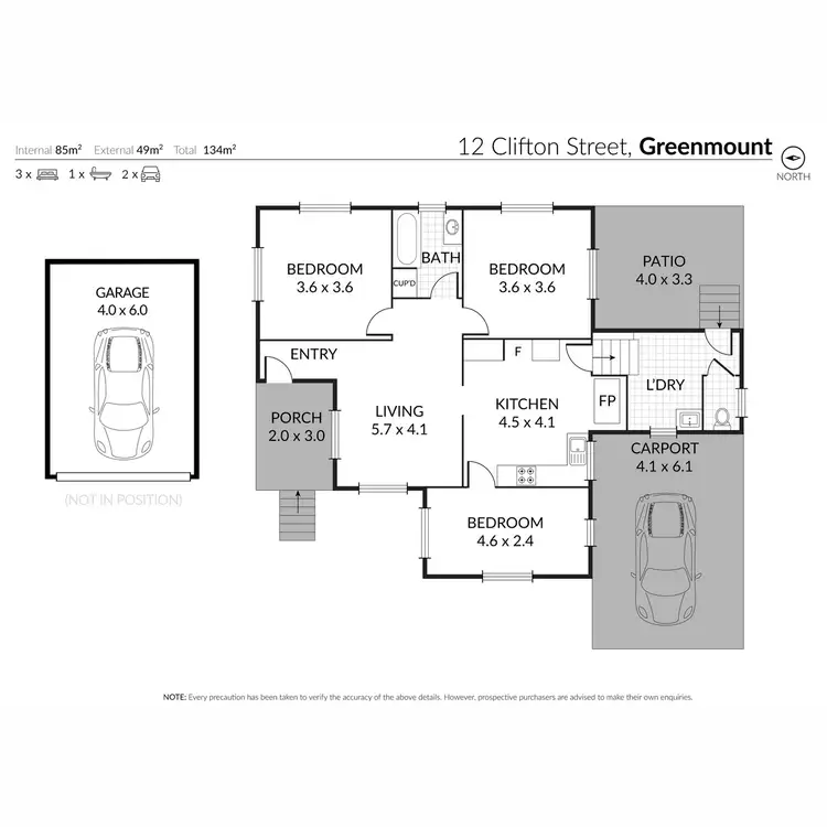 Floorplan of Homely house listing, 12 Clifton Street, Greenmount QLD 4359