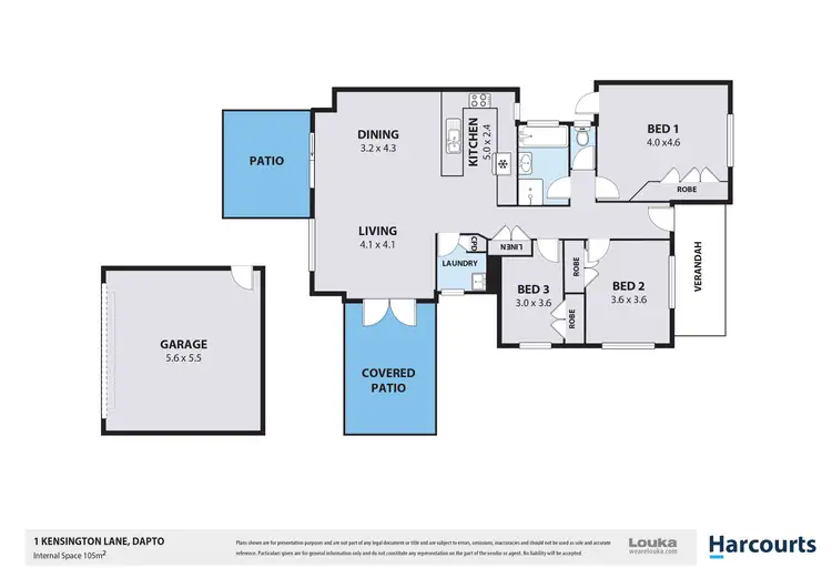 Floorplan of Homely house listing, 1 Kensington Lane, Dapto NSW 2530