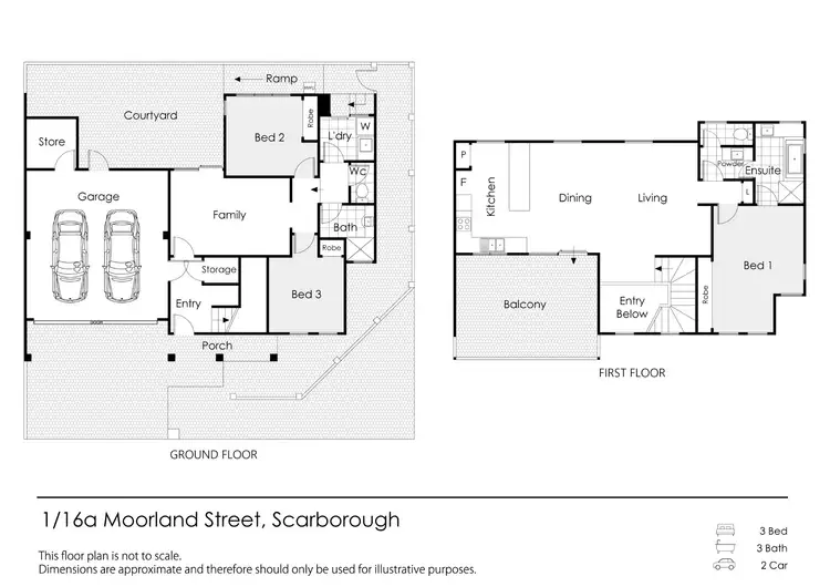 Floorplan of Homely house listing, 1/16A Moorland Street, Scarborough WA 6019