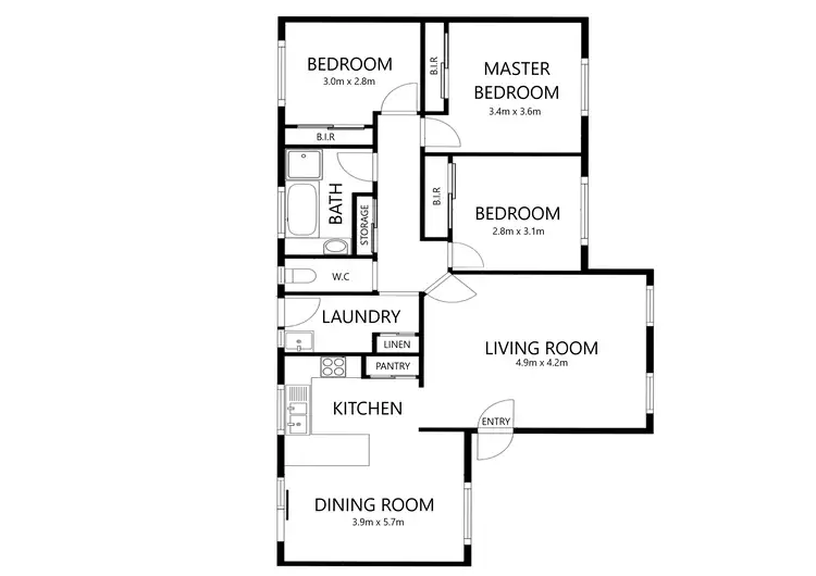 Floorplan of Homely house listing, 6 Jason Circuit, Wodonga VIC 3690