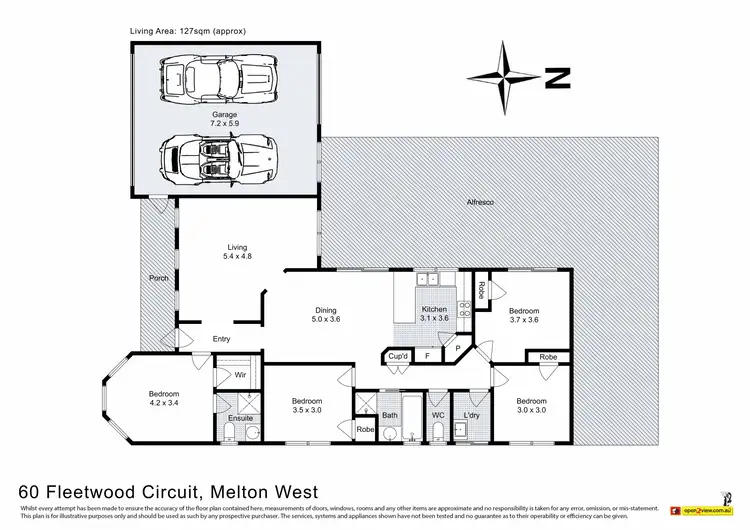 Floorplan of Homely house listing, 60 Fleetwood Circuit, Melton West VIC 3337