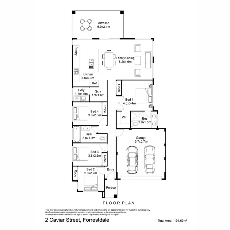 Floorplan of Homely house listing, 2 Caviar Street, Forrestdale WA 6112