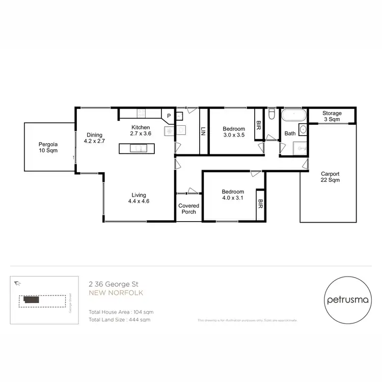 Floorplan of Homely house listing, 2/36 George Street, New Norfolk TAS 7140