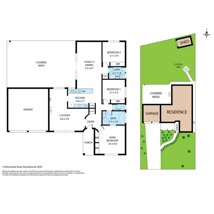 Floorplan of Homely house listing, 14 Berembee Road, Bourkelands NSW 2650