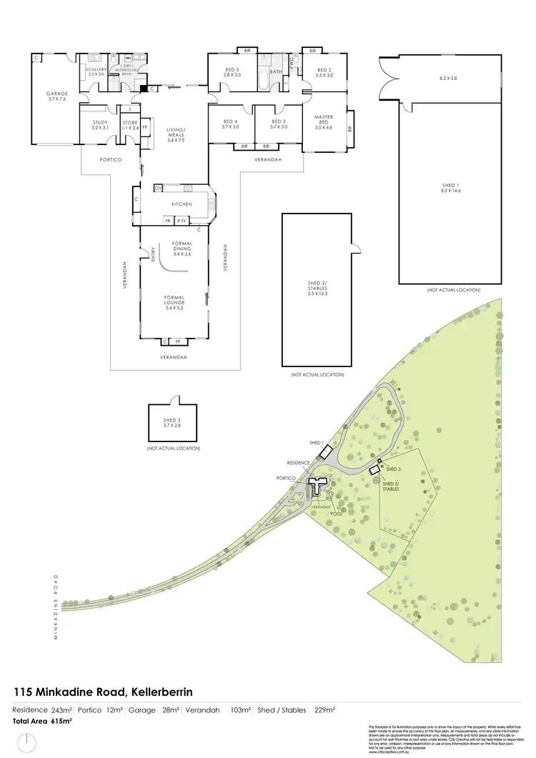 Floorplan of Homely rural property listing, 115 Minkadine Road, Kellerberrin WA 6410