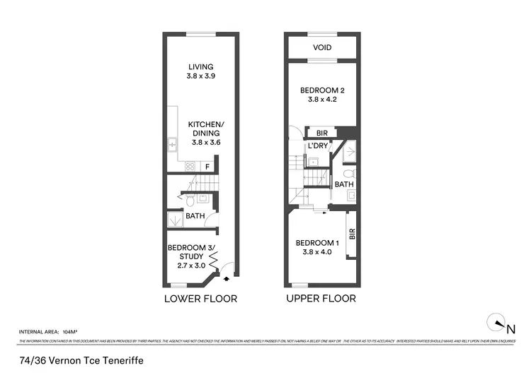 Floorplan of Homely apartment listing, 74/36 Vernon Terrace, Teneriffe QLD 4005