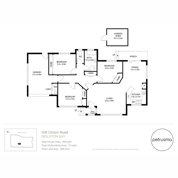 Floorplan of Homely unit listing, 7/41 Clinton Road, Geilston Bay TAS 7015