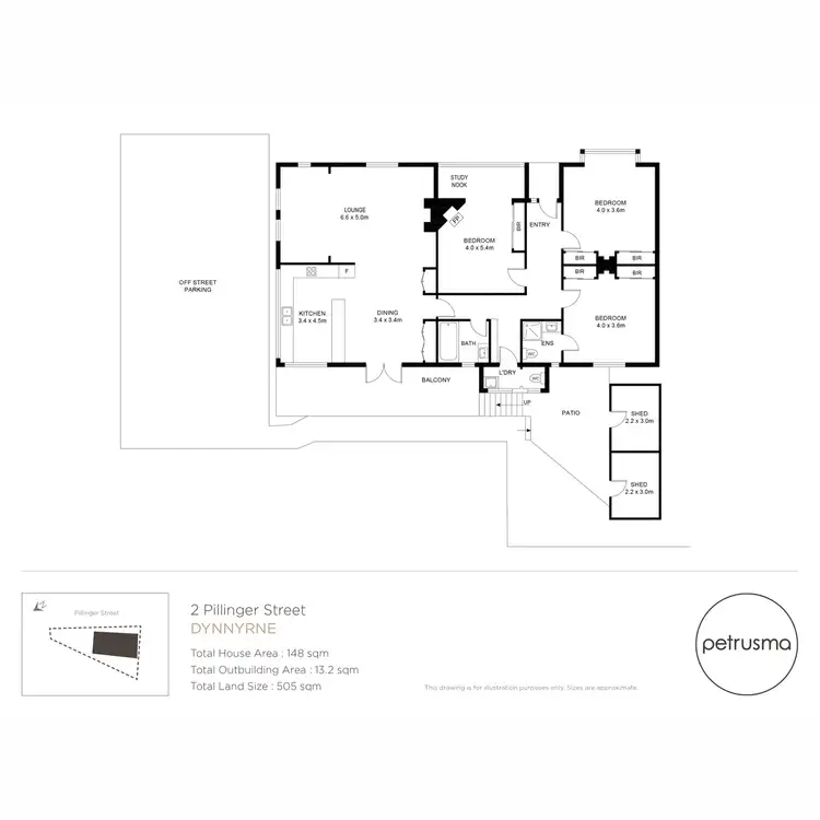 Floorplan of Homely house listing, 2 Pillinger Street, Dynnyrne TAS 7005