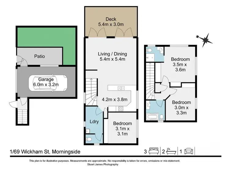 Floorplan of Homely townhouse listing, 1/69 Wickham Street, Morningside QLD 4170