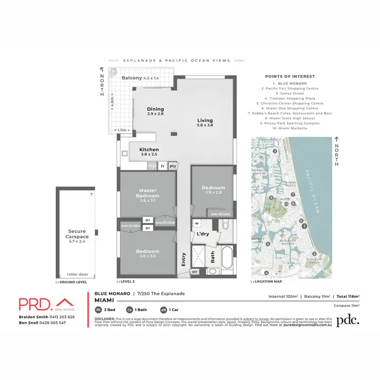 Floorplan of Homely unit listing, 7/250 The Esplanade, Miami QLD 4220