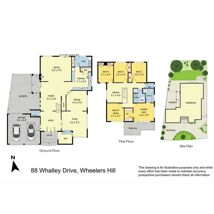 Floorplan of Homely house listing, 88 Whalley Drive, Wheelers Hill VIC 3150