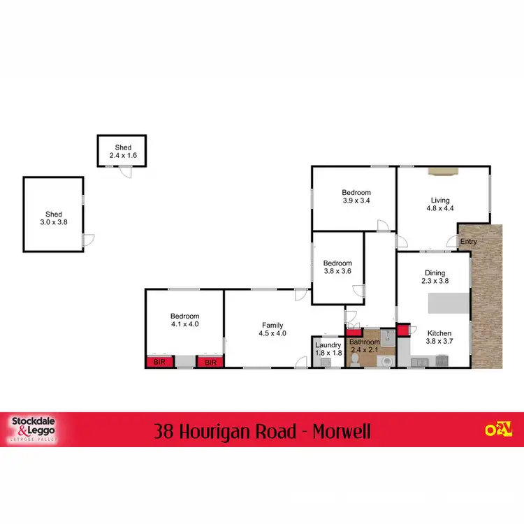 Floorplan of Homely house listing, 38 Hourigan Road, Morwell VIC 3840