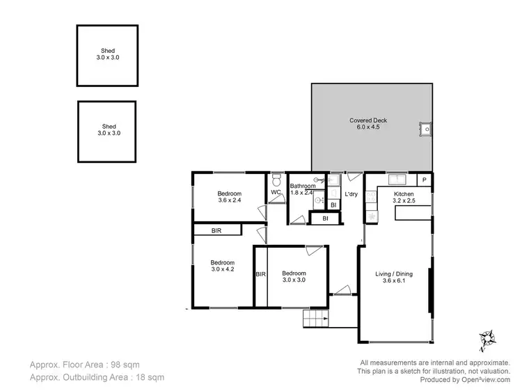 Floorplan of Homely house listing, 1 Marlock Street, Risdon Vale TAS 7016