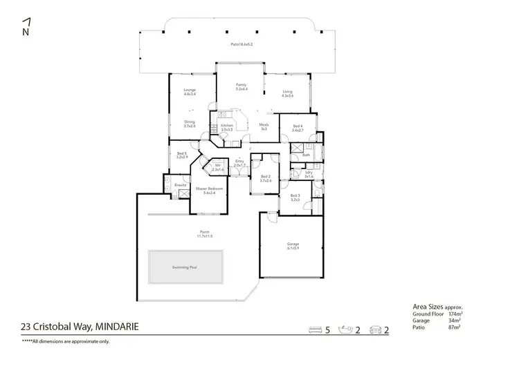 Floorplan of Homely house listing, 23 Cristobal Crescent, Mindarie WA 6030