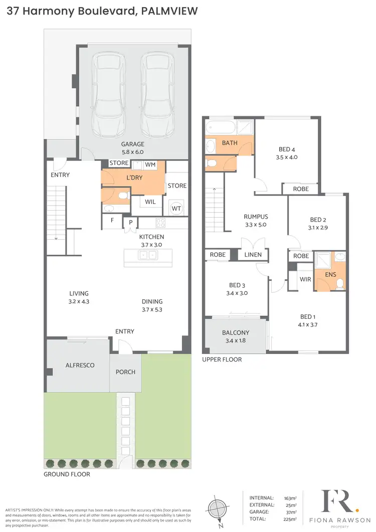 Floorplan of Homely house listing, 37 Harmony Boulevard, Palmview QLD 4553