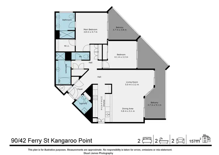 Floorplan of Homely apartment listing, 90/42 Ferry Street, Kangaroo Point QLD 4169