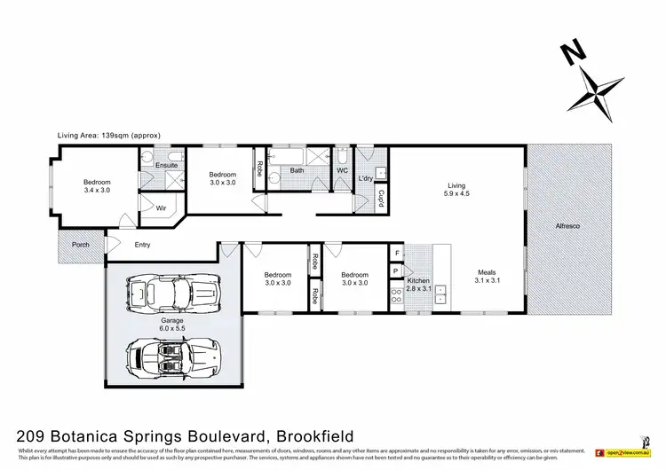 Floorplan of Homely house listing, 209 Botanica Springs Boulevard, Brookfield VIC 3338