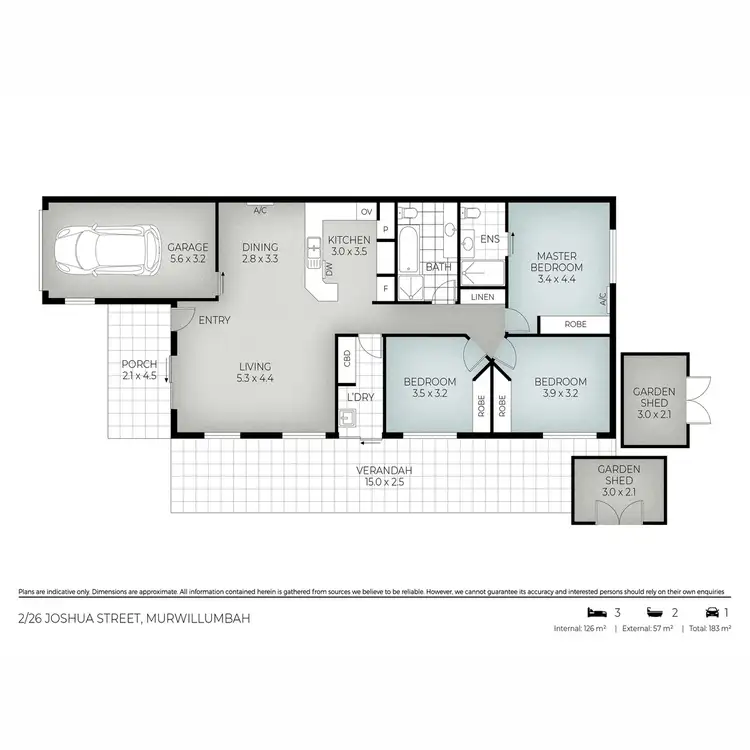 Floorplan of Homely semi-detached listing, 2/26 Joshua Street, Murwillumbah NSW 2484