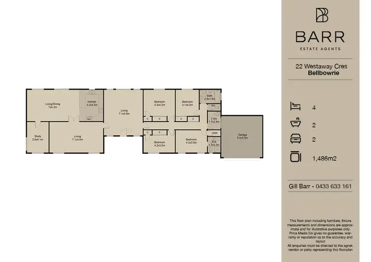 Floorplan of Homely house listing, 22 Westaway Crescent, Bellbowrie QLD 4070