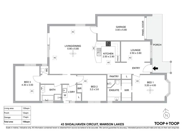 Floorplan of Homely house listing, 43 Shoalhaven Circuit, Mawson Lakes SA 5095