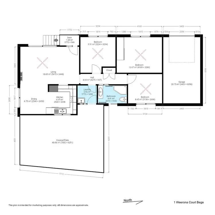 Floorplan of Homely house listing, 1 Weerona Court, Bega NSW 2550