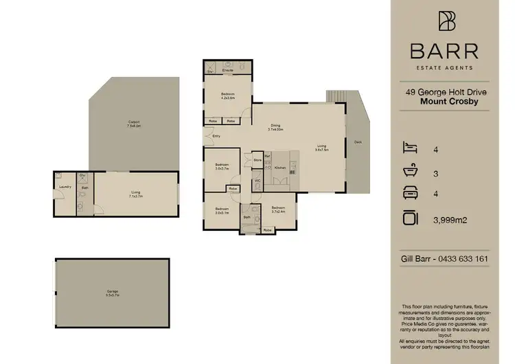 Floorplan of Homely house listing, 49 George Holt Drive, Mount Crosby QLD 4306
