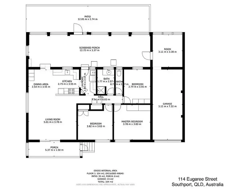 Floorplan of Homely house listing, 114 Eugaree Street, Southport QLD 4215