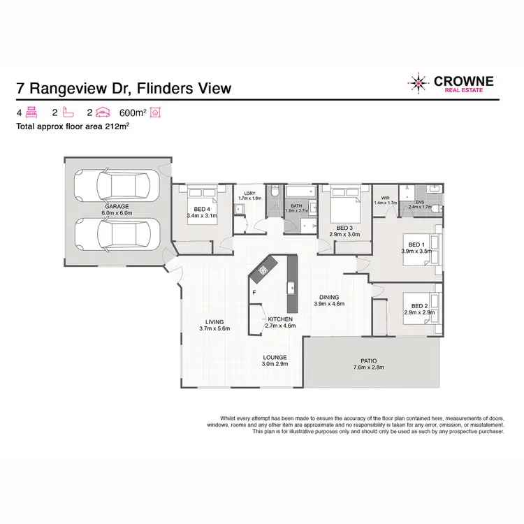 Floorplan of Homely house listing, 7 Rangeview Drive, Flinders View QLD 4305