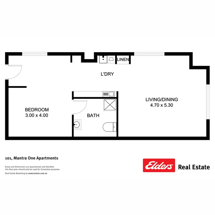 Floorplan of Homely apartment listing, 101/1 Sandy Bay Road, Hobart TAS 7000