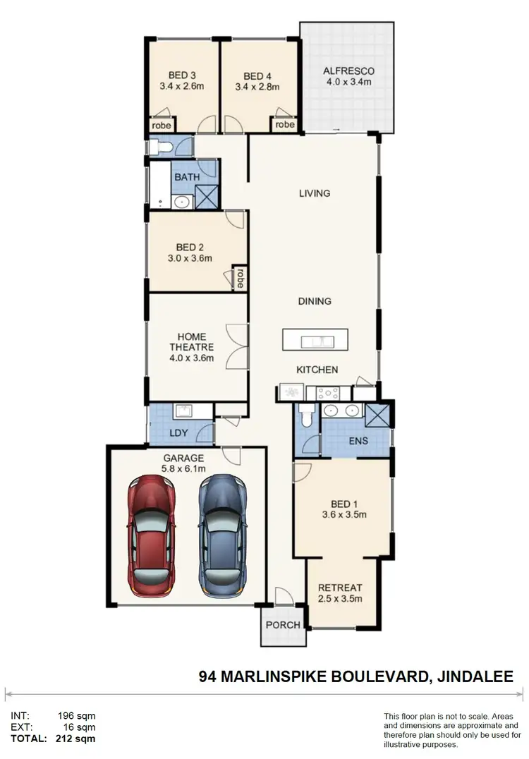 Floorplan of Homely house listing, 94 Marlinspike Boulevard, Jindalee WA 6036
