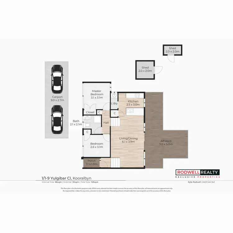 Floorplan of Homely townhouse listing, 1/1 - 9 Yulgibar Close, Kooralbyn QLD 4285