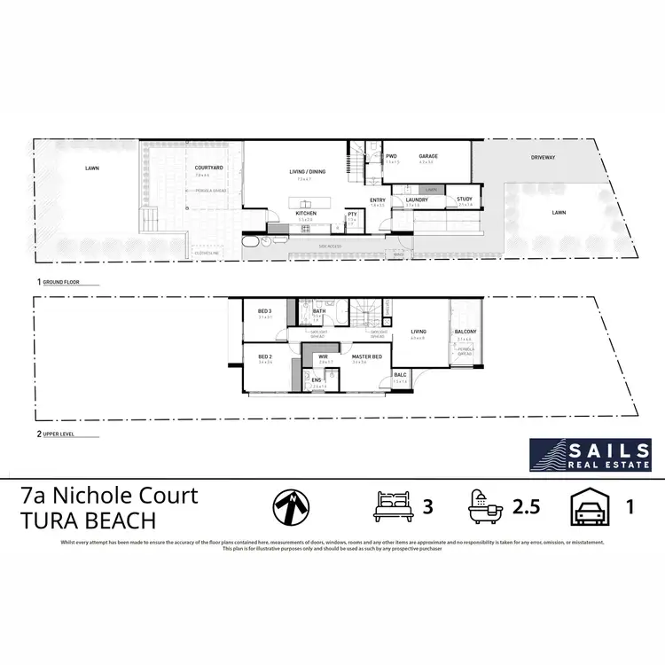 Floorplan of Homely house listing, 7A Nichole Court, Tura Beach NSW 2548