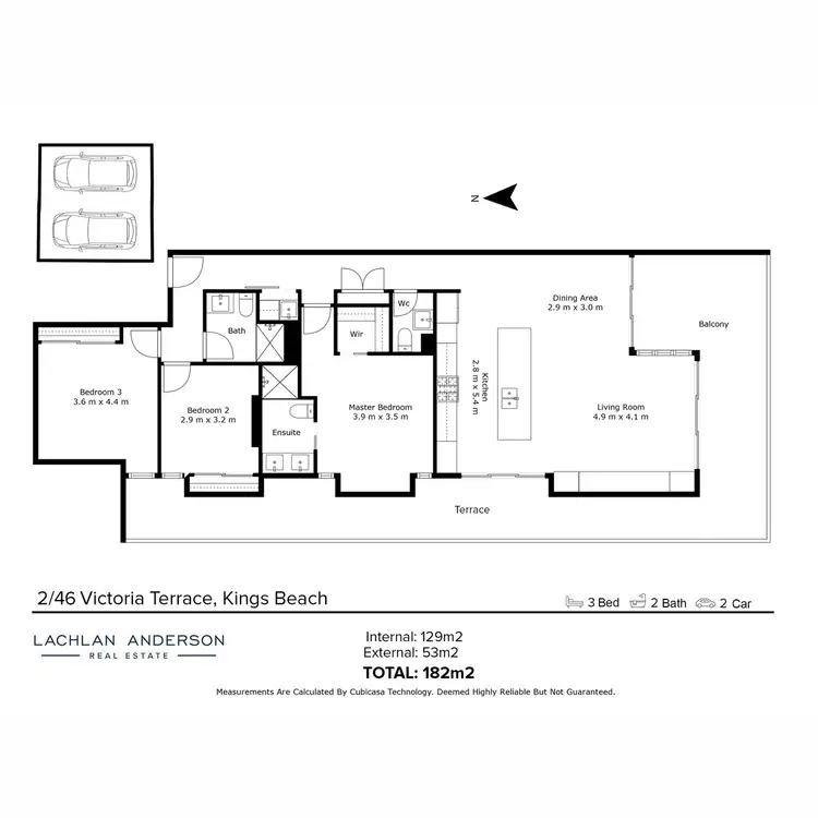 Floorplan of Homely unit listing, 2/46 Victoria Terrace, Kings Beach QLD 4551