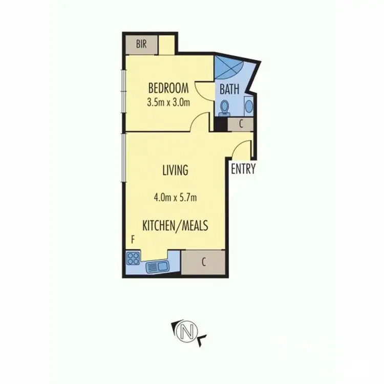 Floorplan of Homely apartment listing, 7E/131 Lonsdale Street, Melbourne VIC 3000