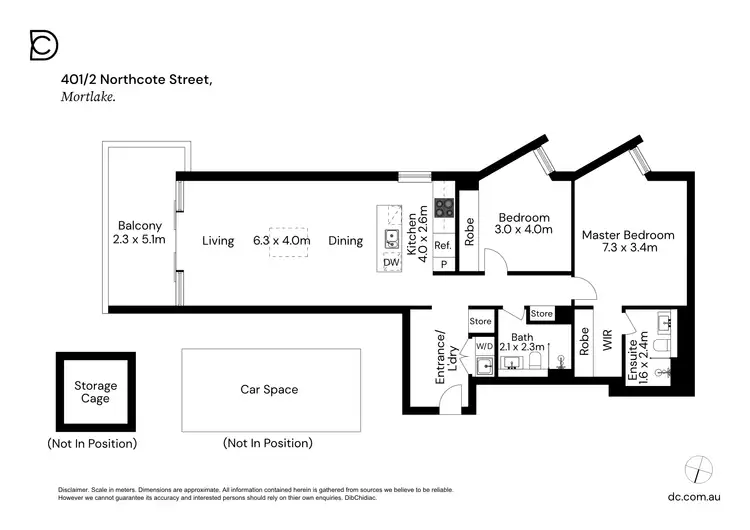 Floorplan of Homely apartment listing, 401/2 Northcote Street, Mortlake NSW 2137
