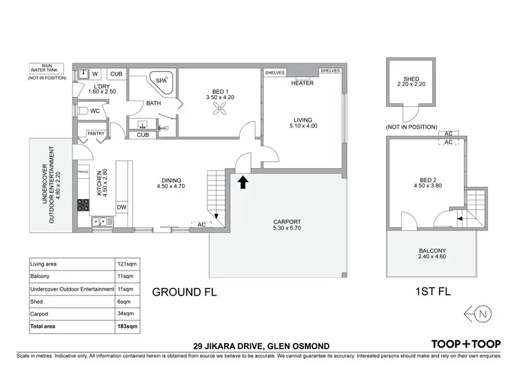 Floorplan of Homely house listing, 29 Jikara Drive, Glen Osmond SA 5064