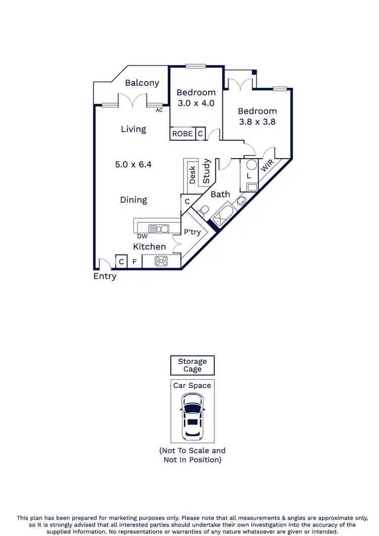 Floorplan of Homely apartment listing, 27/1 Gatehouse Drive, Kensington VIC 3031